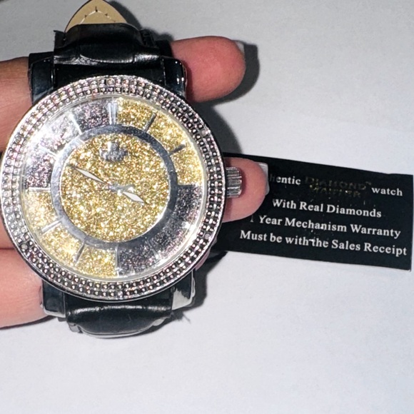 Real Diamond Watch Anniversary Birthday Christmas Gift For Him 100% Real Diamond - Picture 3 of 8